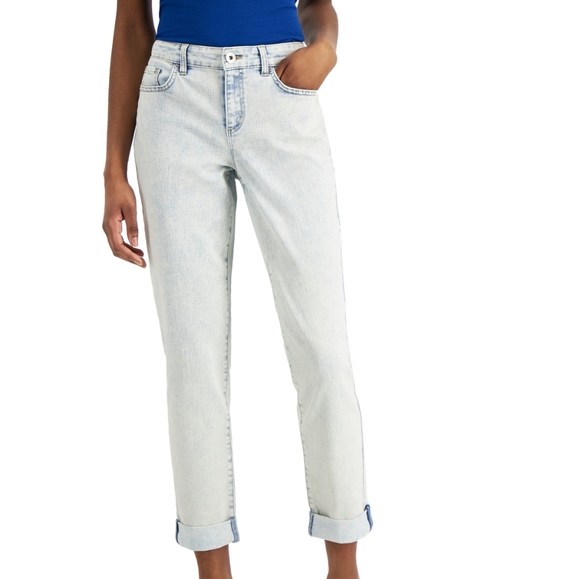 INC International Concepts Denim - PRODUCT Inc International Concepts Acid-Wash Mid-Rise Straight-Leg Jeans, Crea